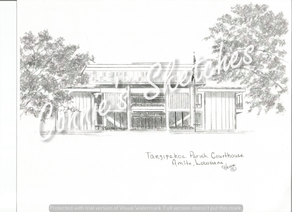 Tangipahoa Parish Courthouse Connie’s Sketches
