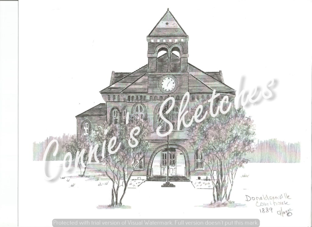 Donaldsonville Courthouse Connie’s Sketches