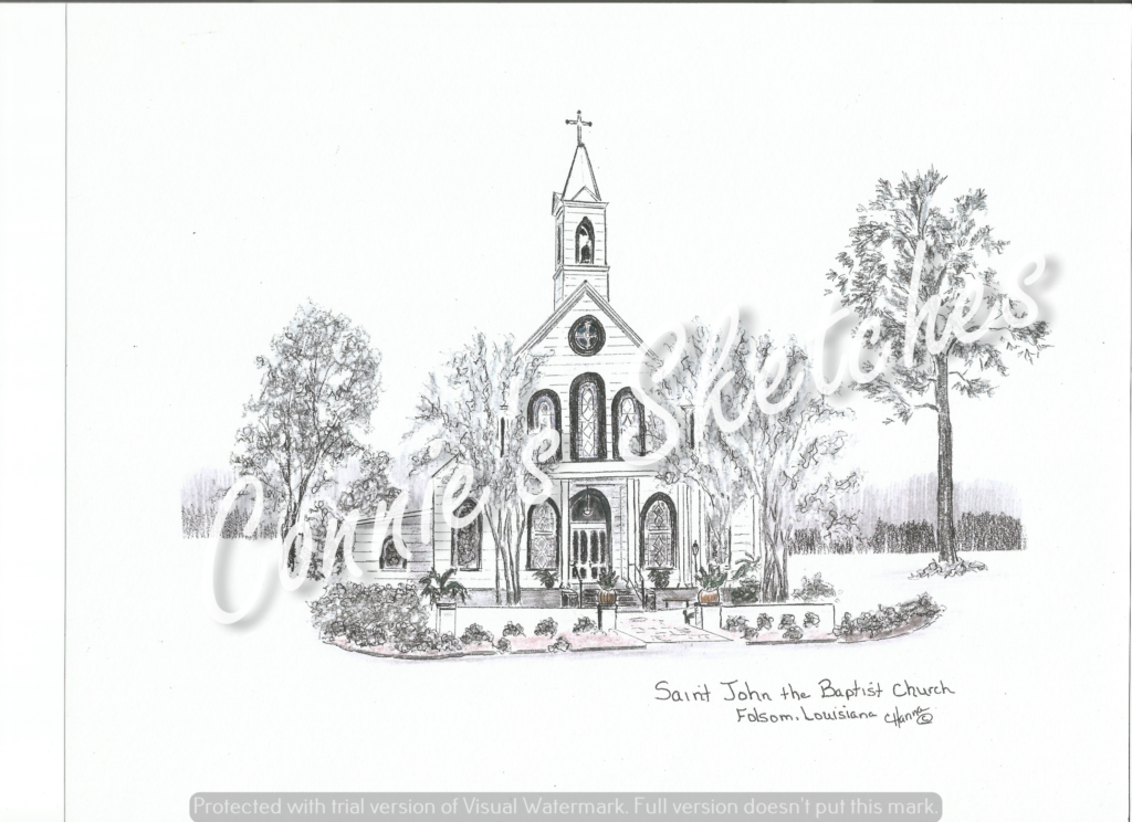 St John The Baptist Church Folsom LA Connie s Sketches