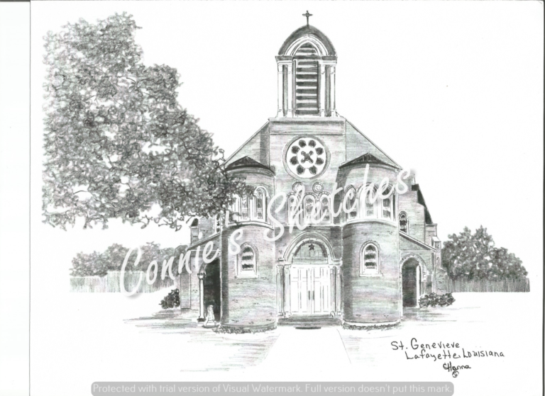 St. Genevieve, Lafayette LA Connie’s Sketches