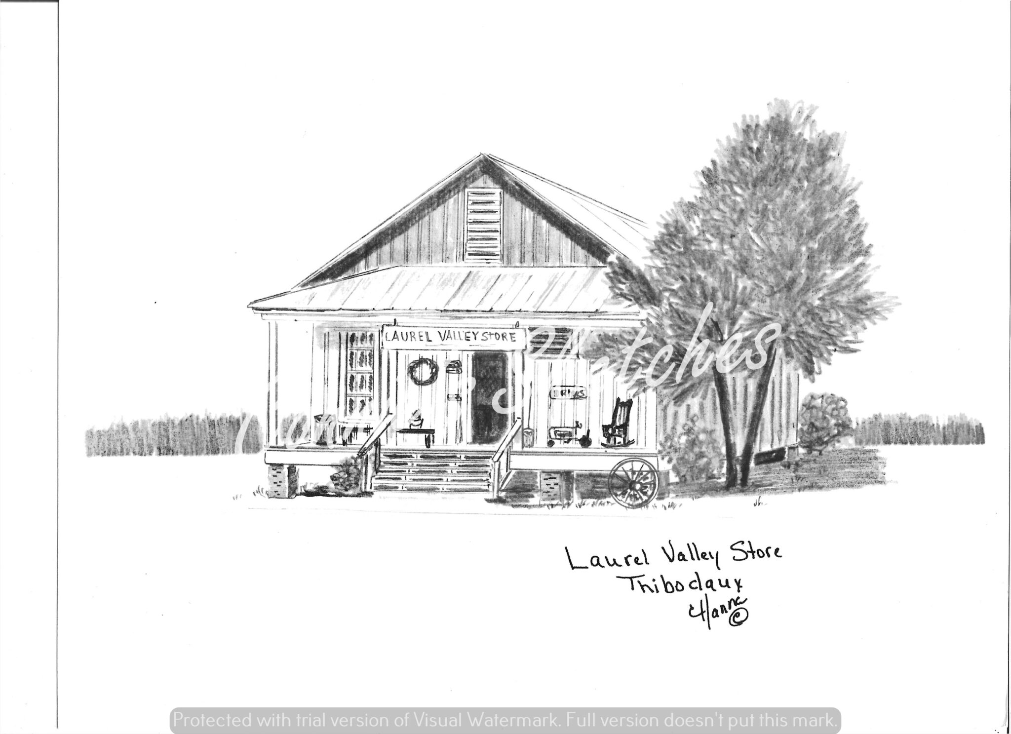 Laurel Valley Store Thibodaux, LA – Connie’s Sketches